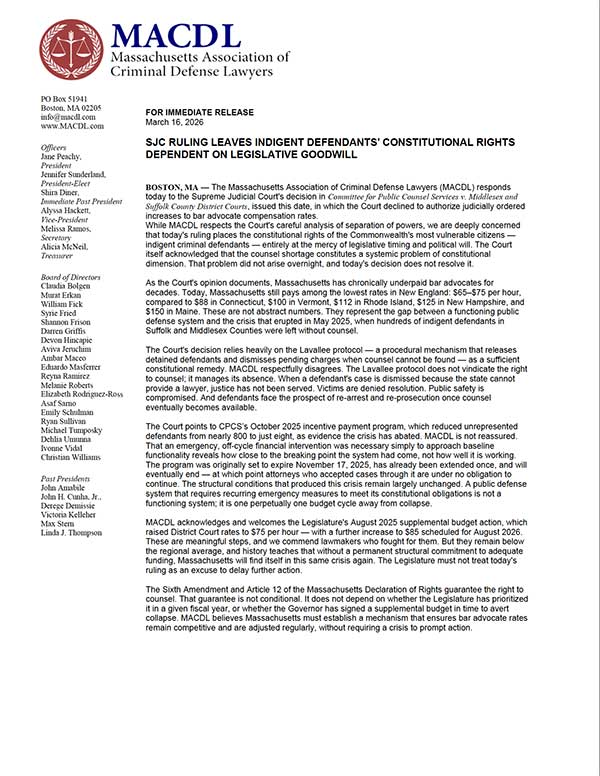 PDF of press release on SJC Ruling Indigent Rights